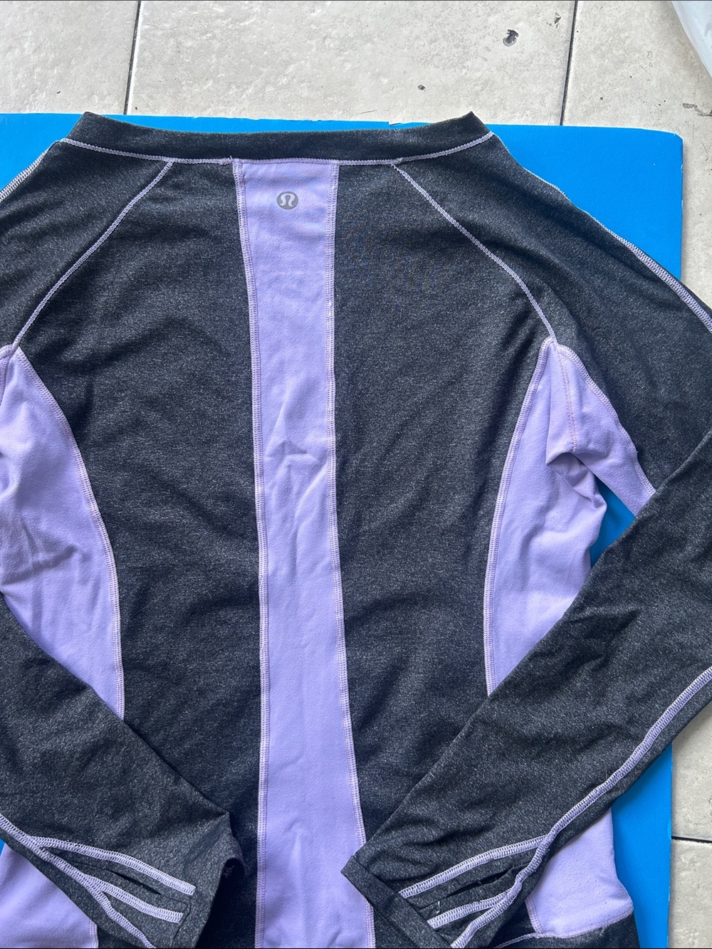 lululemon athletica Long Sleeve Top - Charcoal and Lavender